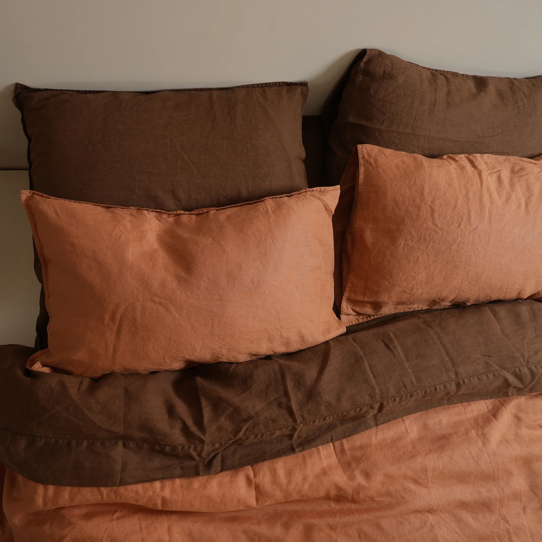 100% French Flax Linen Duvet Cover Set - Hazelnut - Image 3