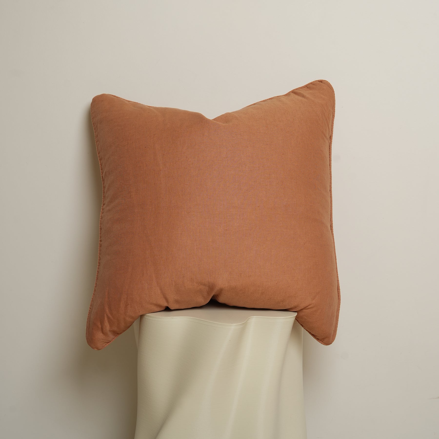 100% French Flax Linen Feather filled Cushion- Hazelnut