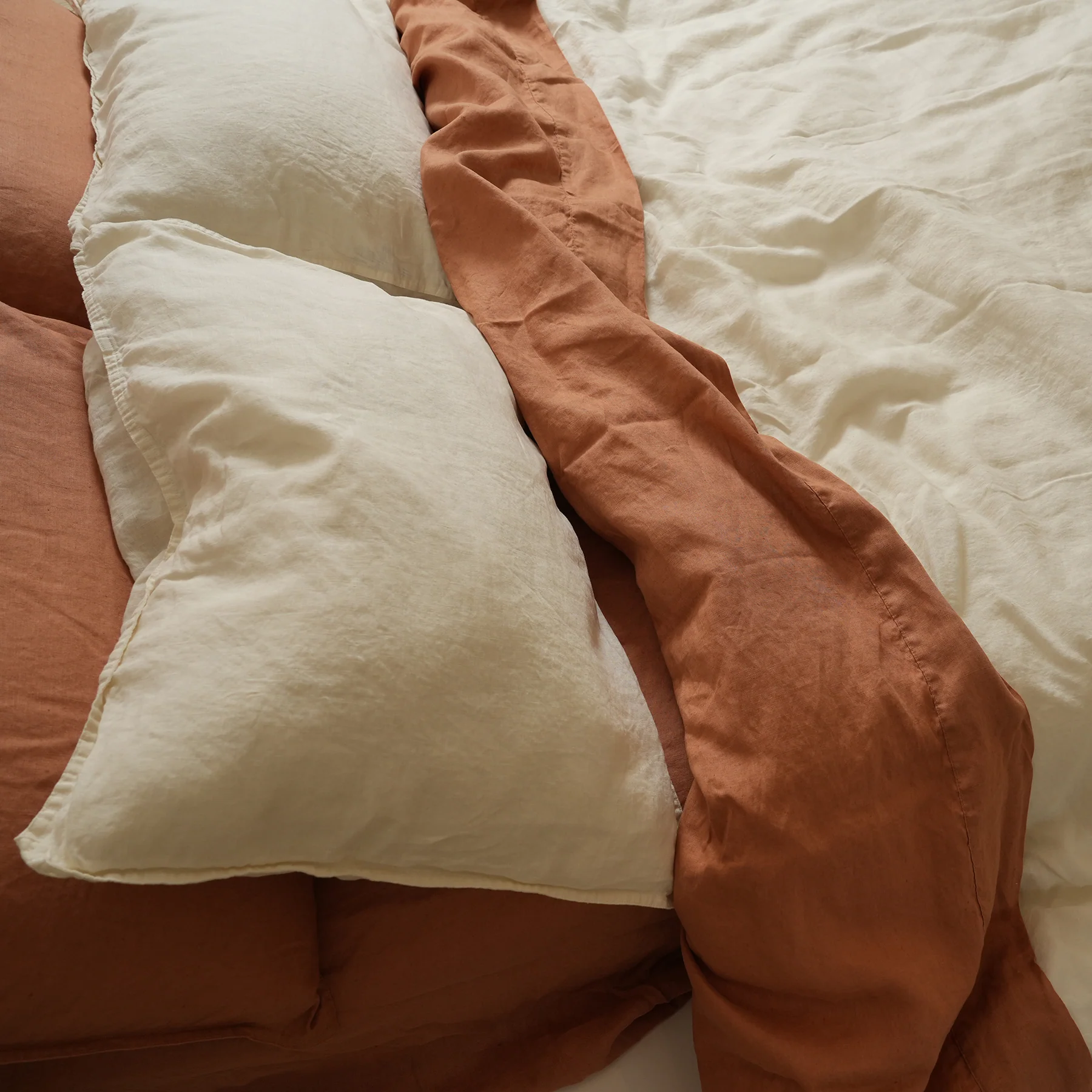 100% French Flax Linen Sheet set- Hazelnut - Image 6
