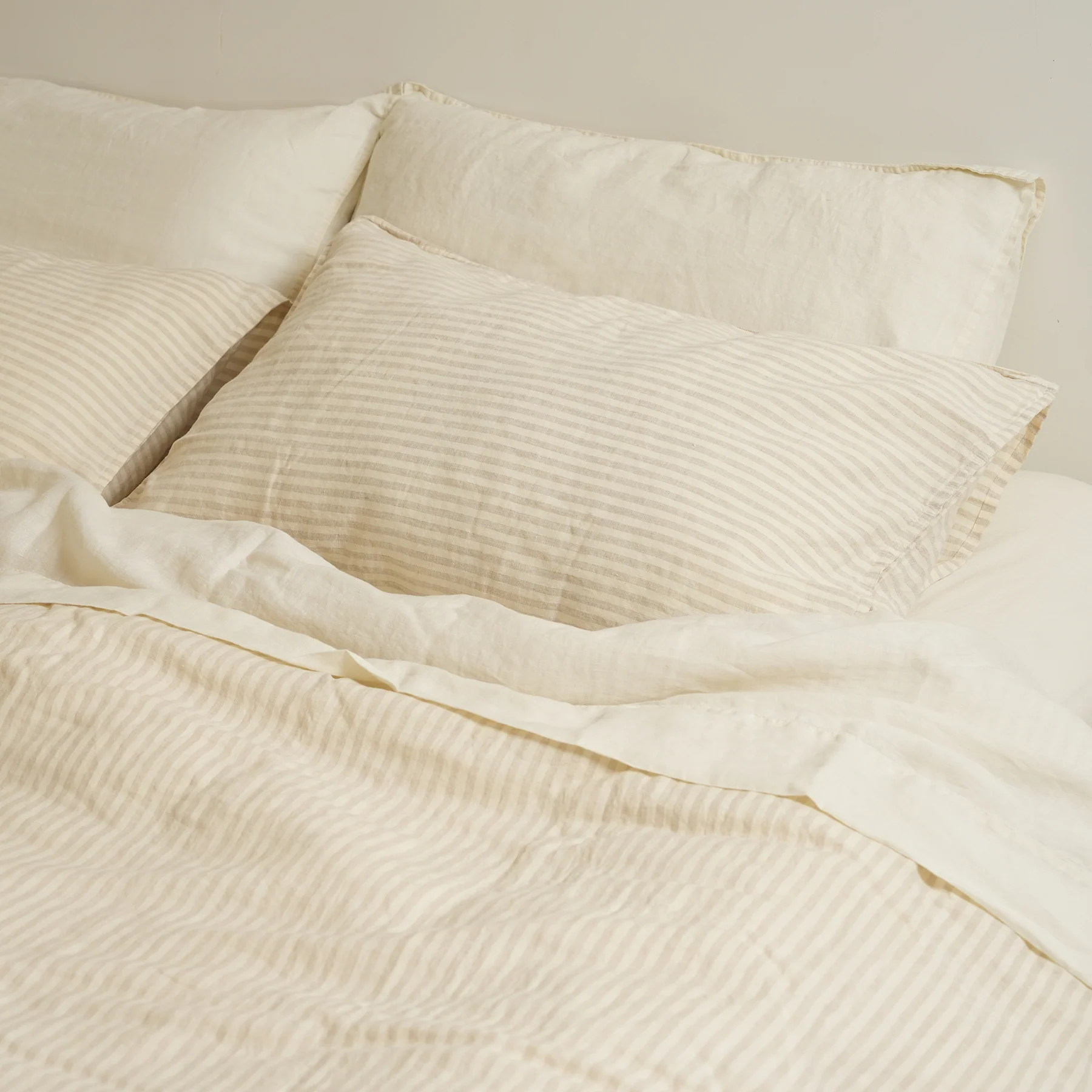 100% French Flax Linen Sheet set- Milk - Image 3