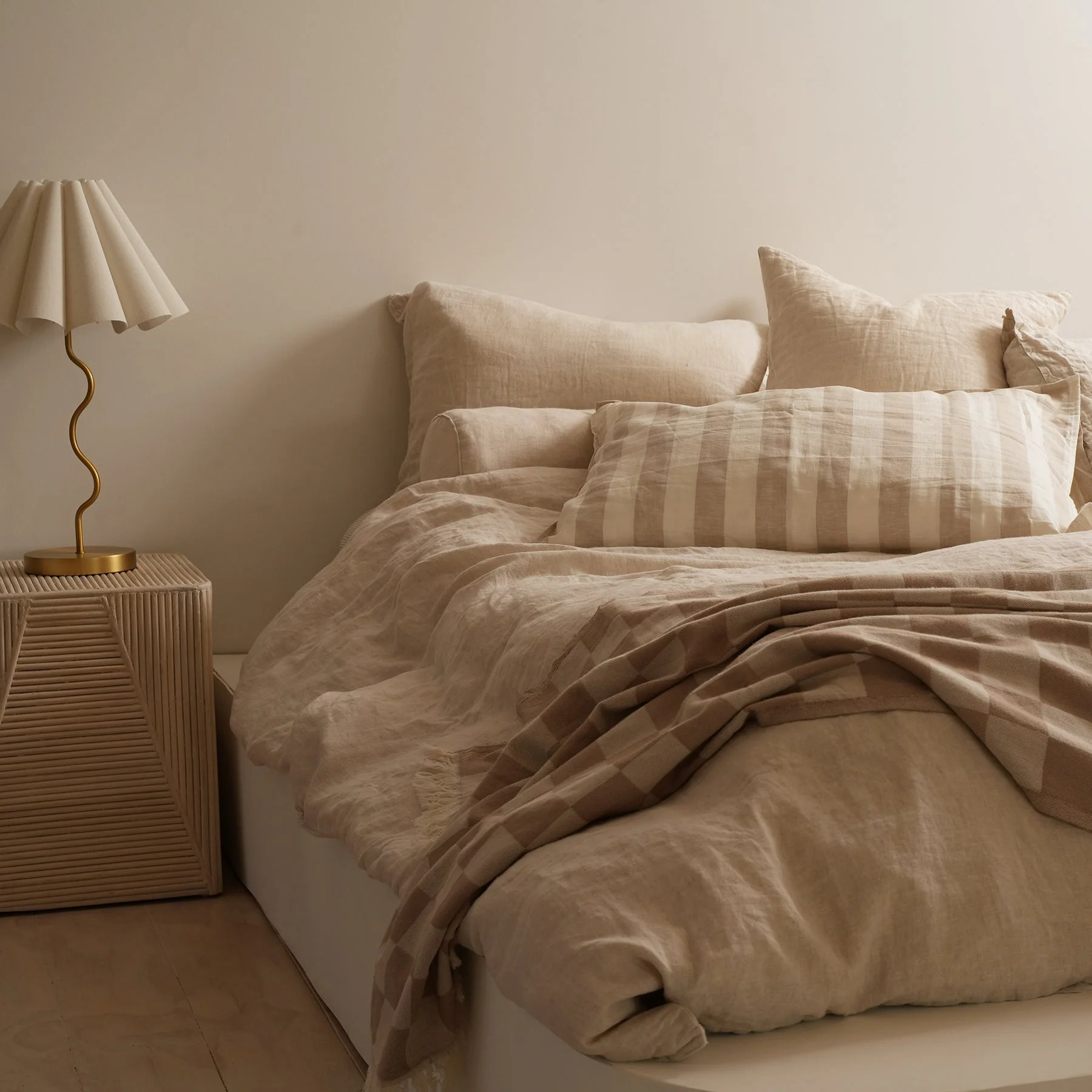 100% French Flax Linen Duvet Cover Set - Natural Oat - Image 6