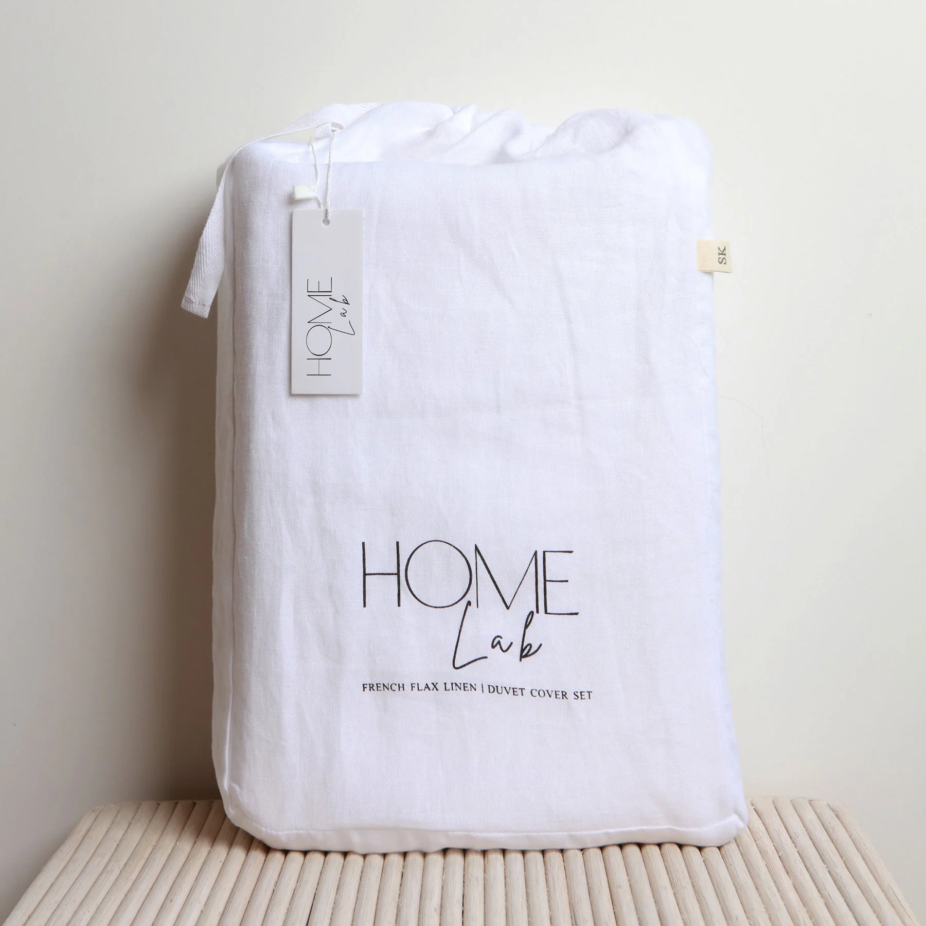100% French Flax Linen Duvet Cover Set - White - Image 4