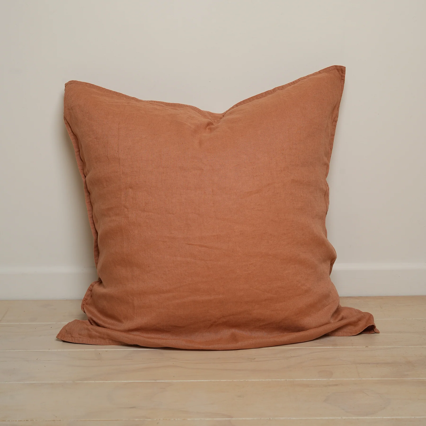 100% French Linen Euro pillowcase- Hazelnut