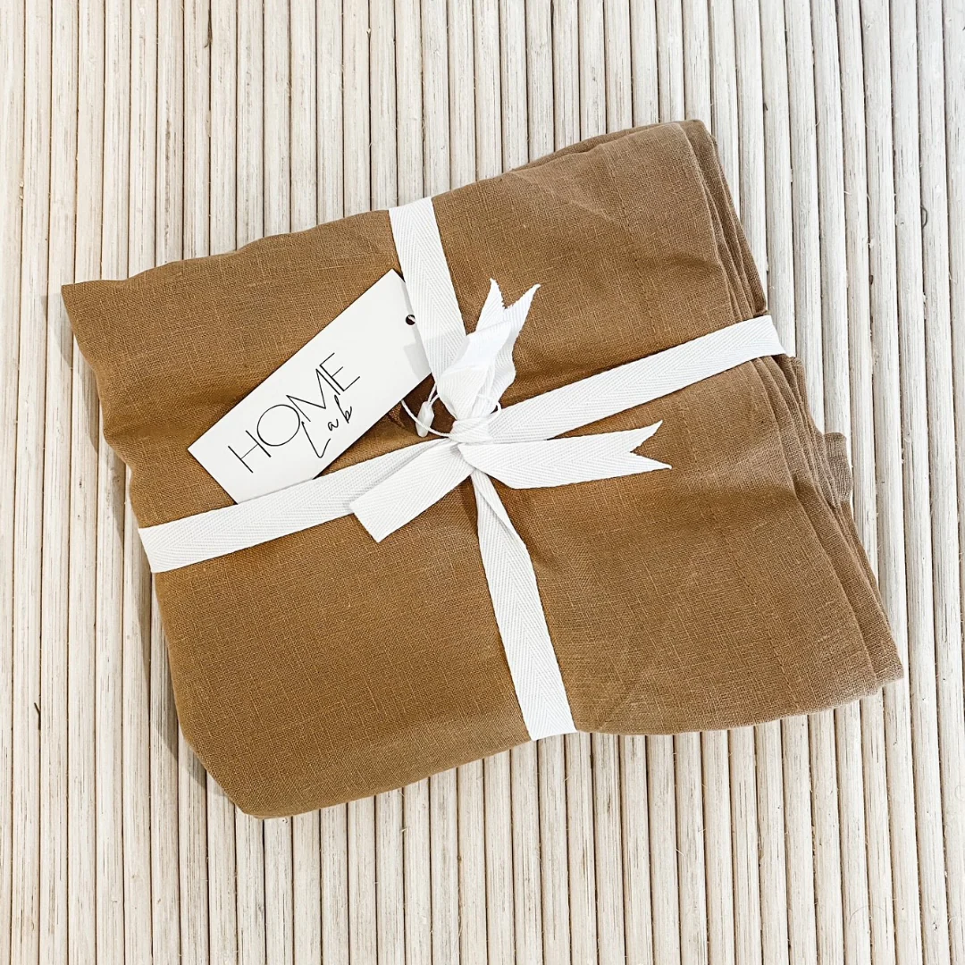 100% French Flax Linen Napkin- Set of 4 Ginger - Image 4