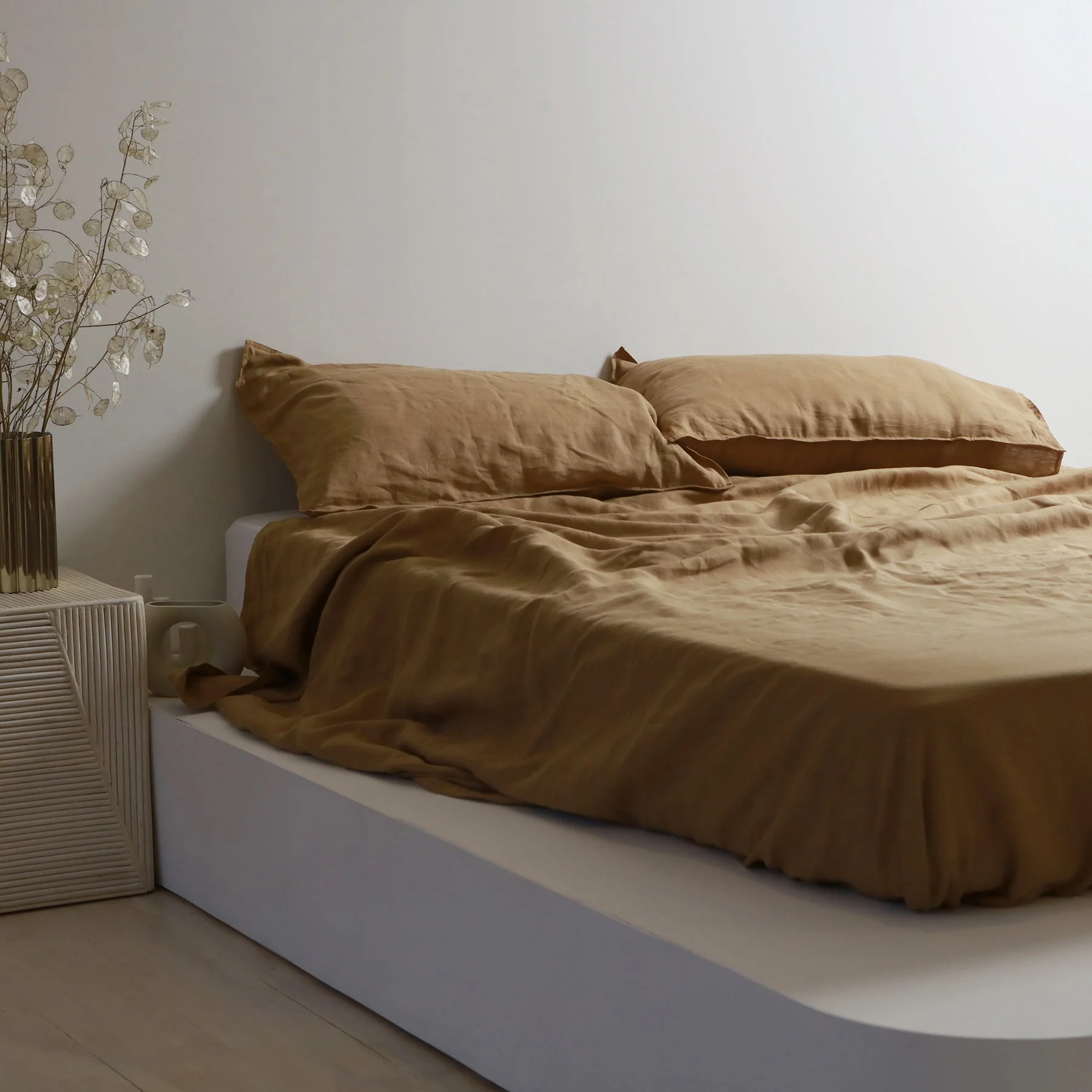 100% French Flax Linen Sheet set- Ginger - Image 3