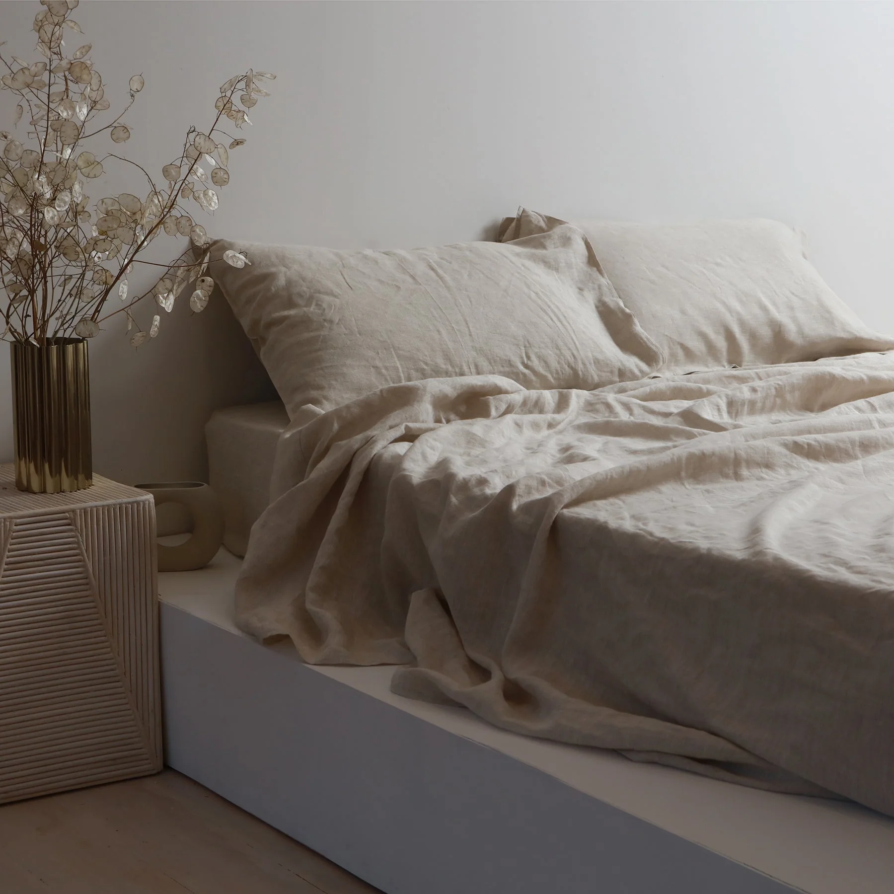 100% French Flax Linen Sheet set- Natural Oat - Image 5