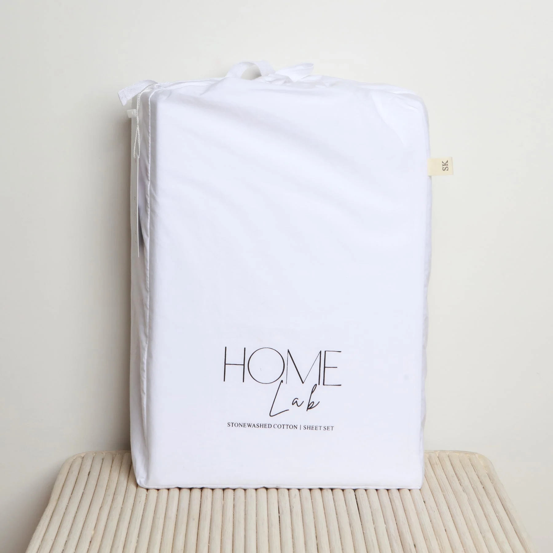 100% Stonewashed Cotton Sheet Set- White - Image 6
