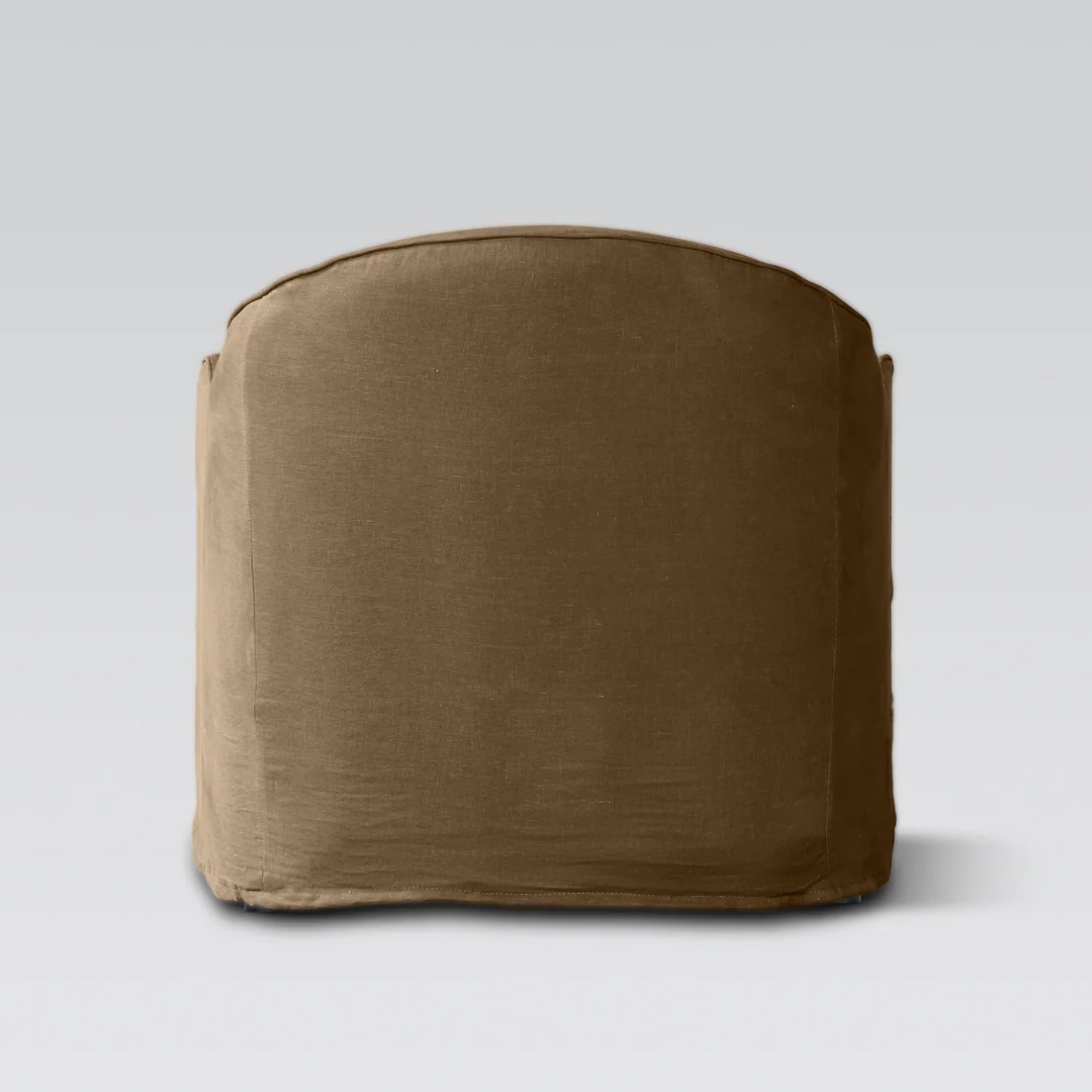 Amsterdam Linen Club Chair- Mocha - Image 3