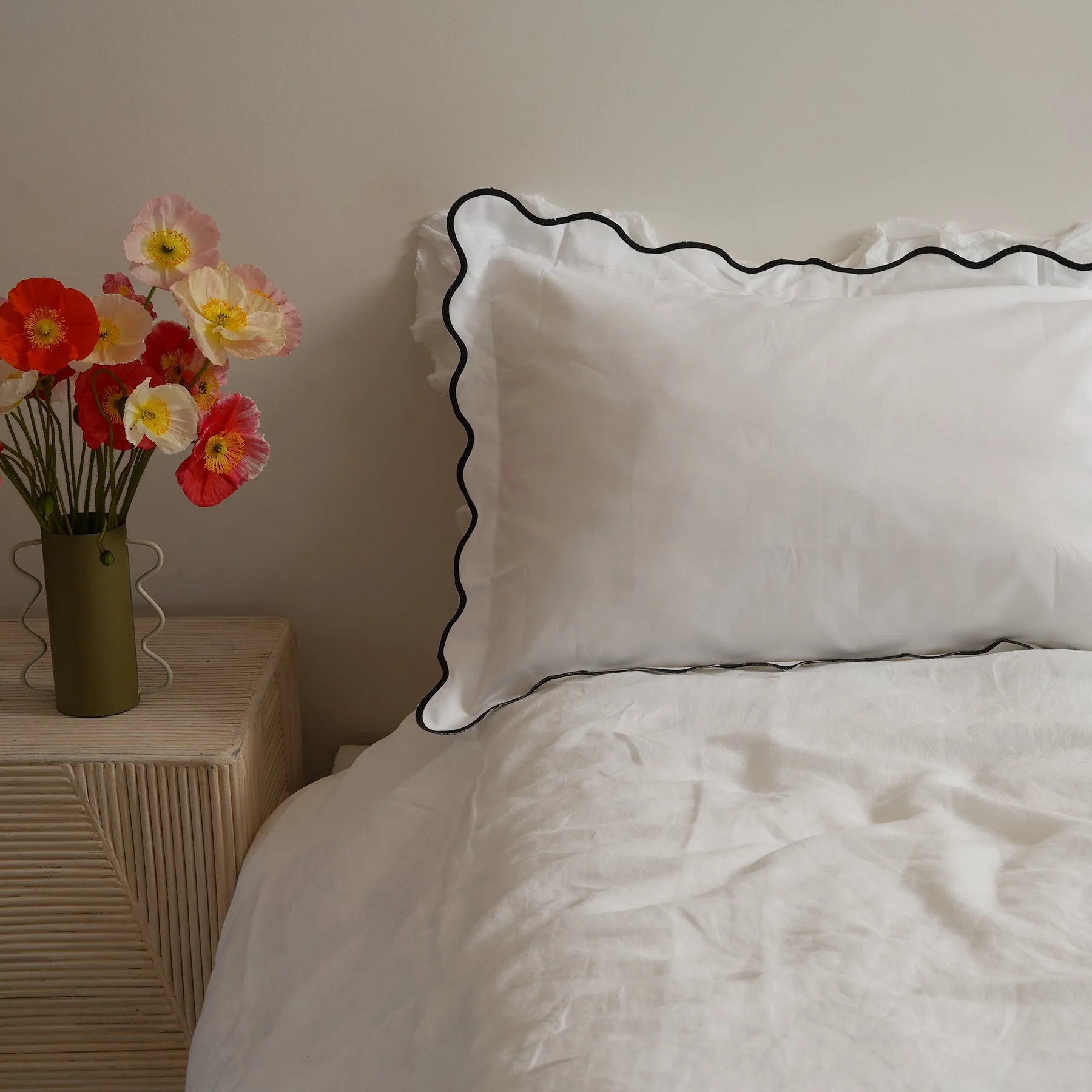 Celine Pillowcase Pair- Black - Image 3