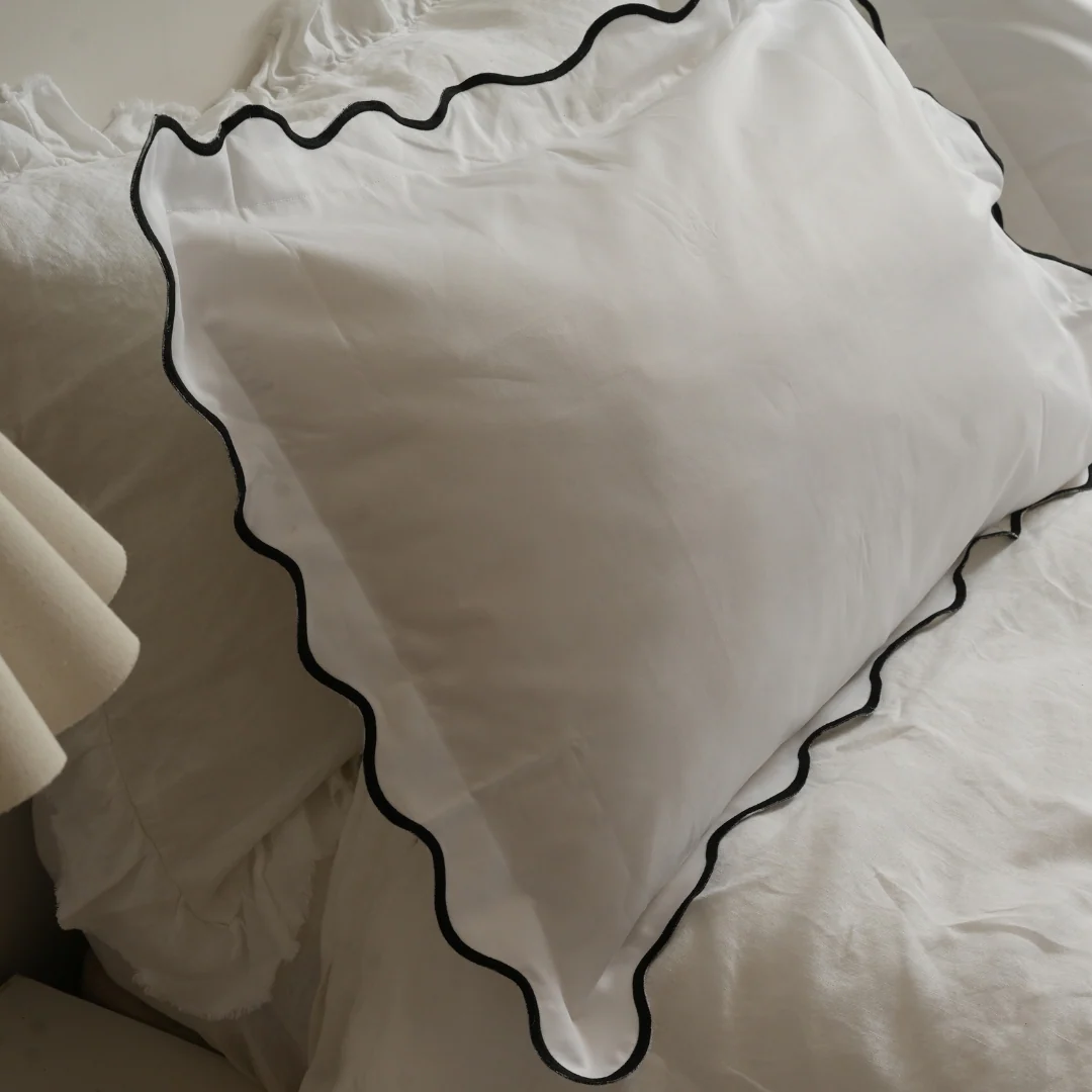 Celine Pillowcase Pair- Black - Image 5