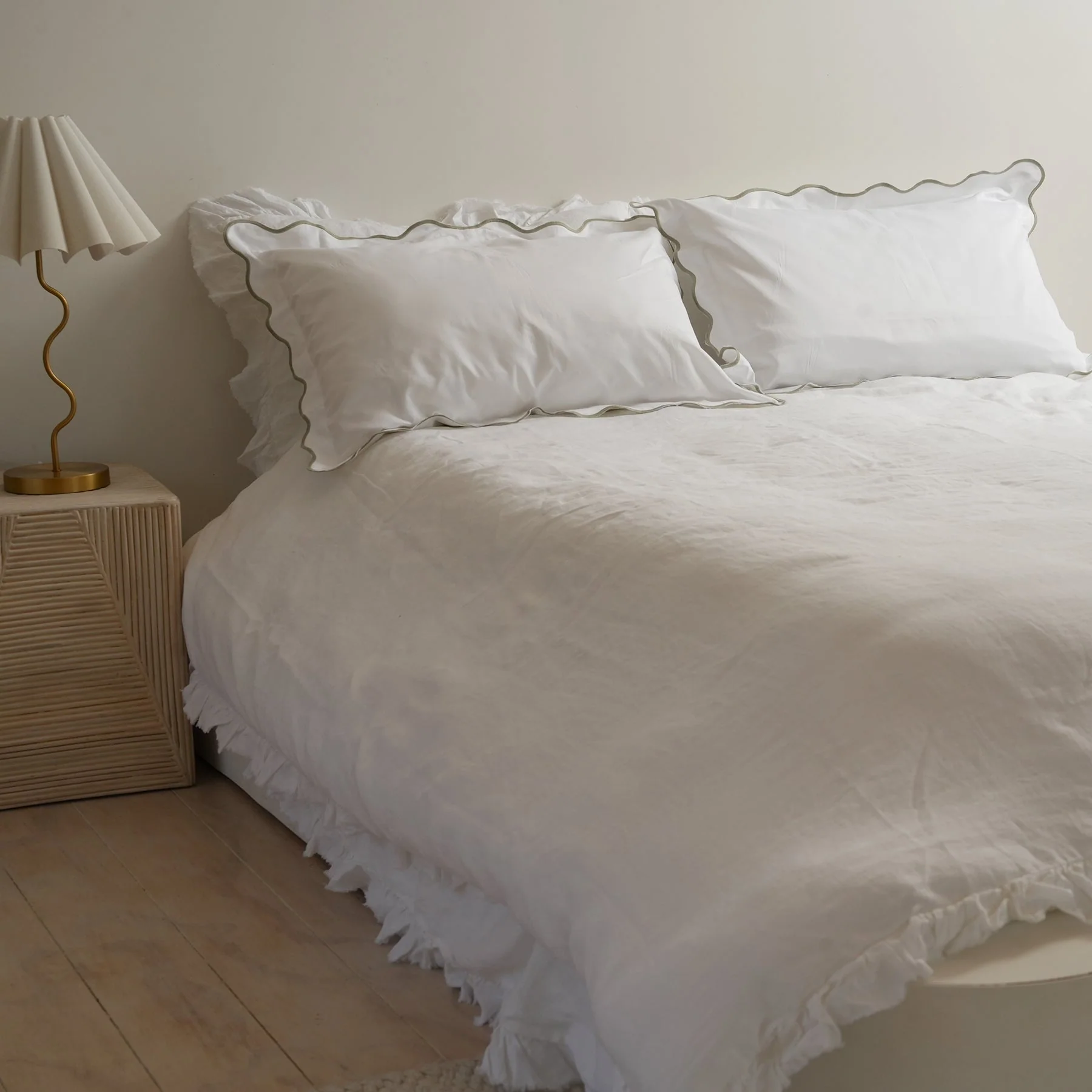 Celine Pillowcase Pair- Sage - Image 4