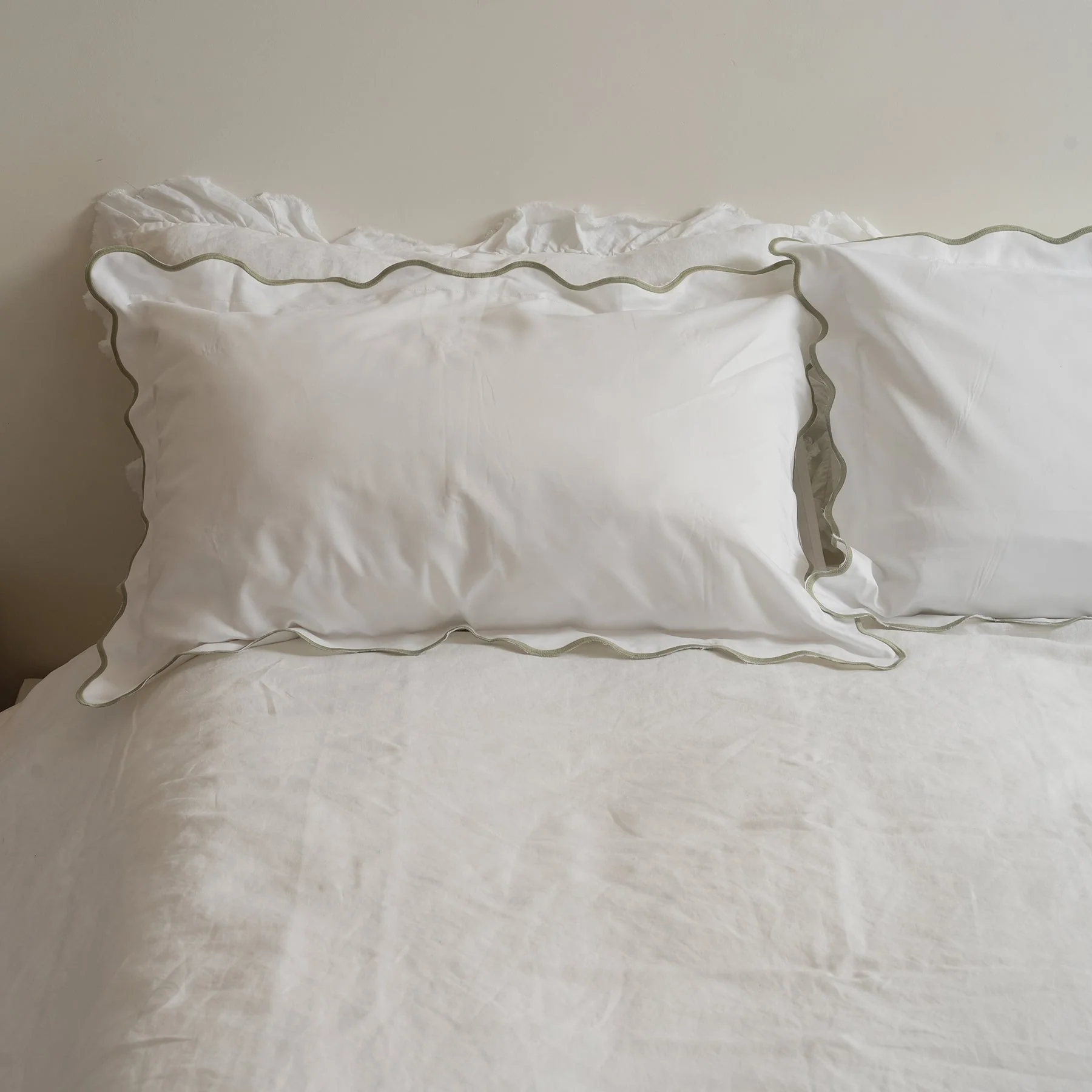 Celine Pillowcase Pair- Sage - Image 7