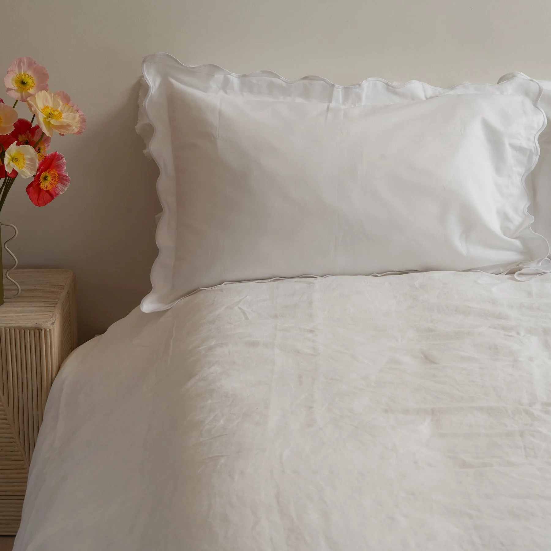 Celine Pillowcase Pair- White - Image 3