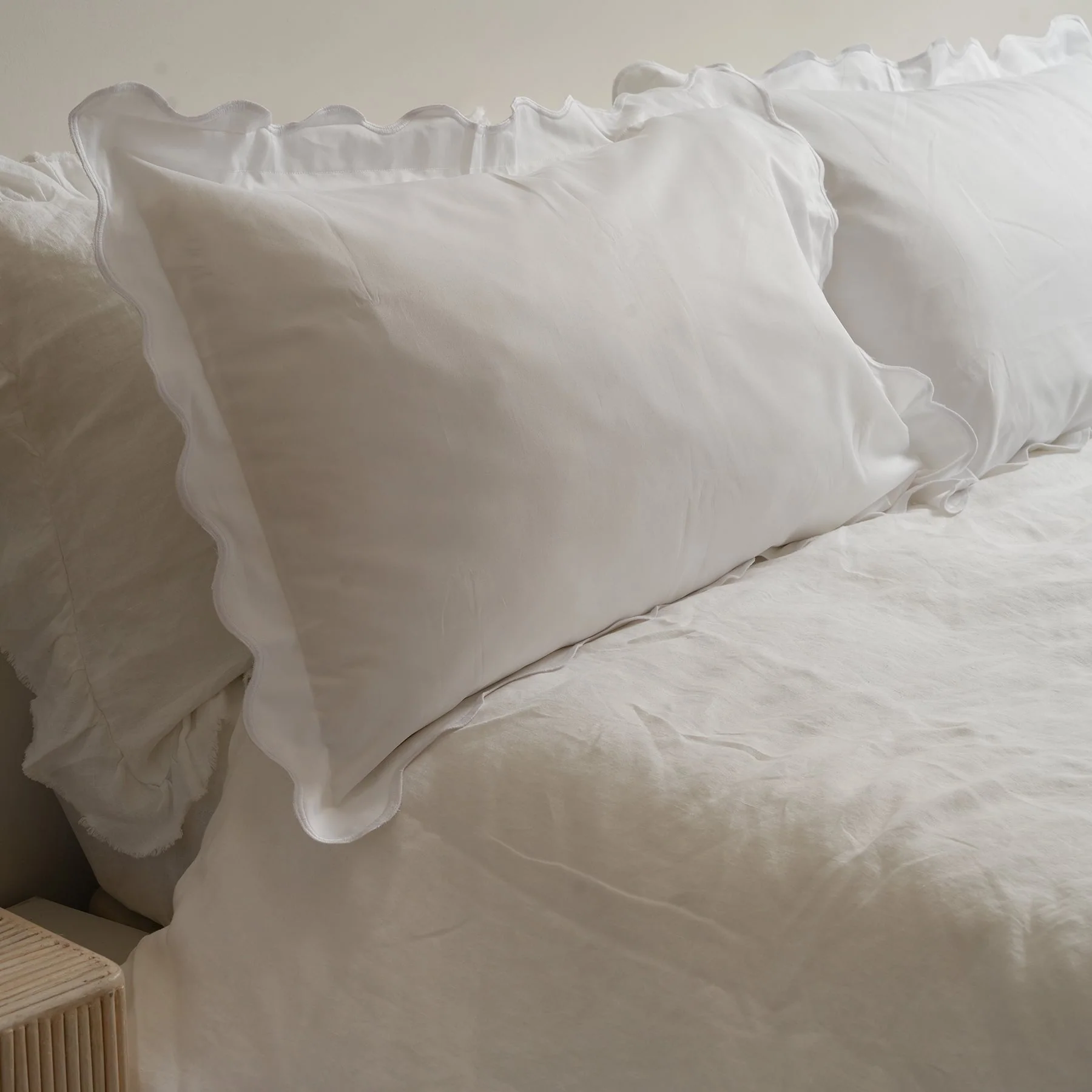 Celine Pillowcase Pair- White - Image 4