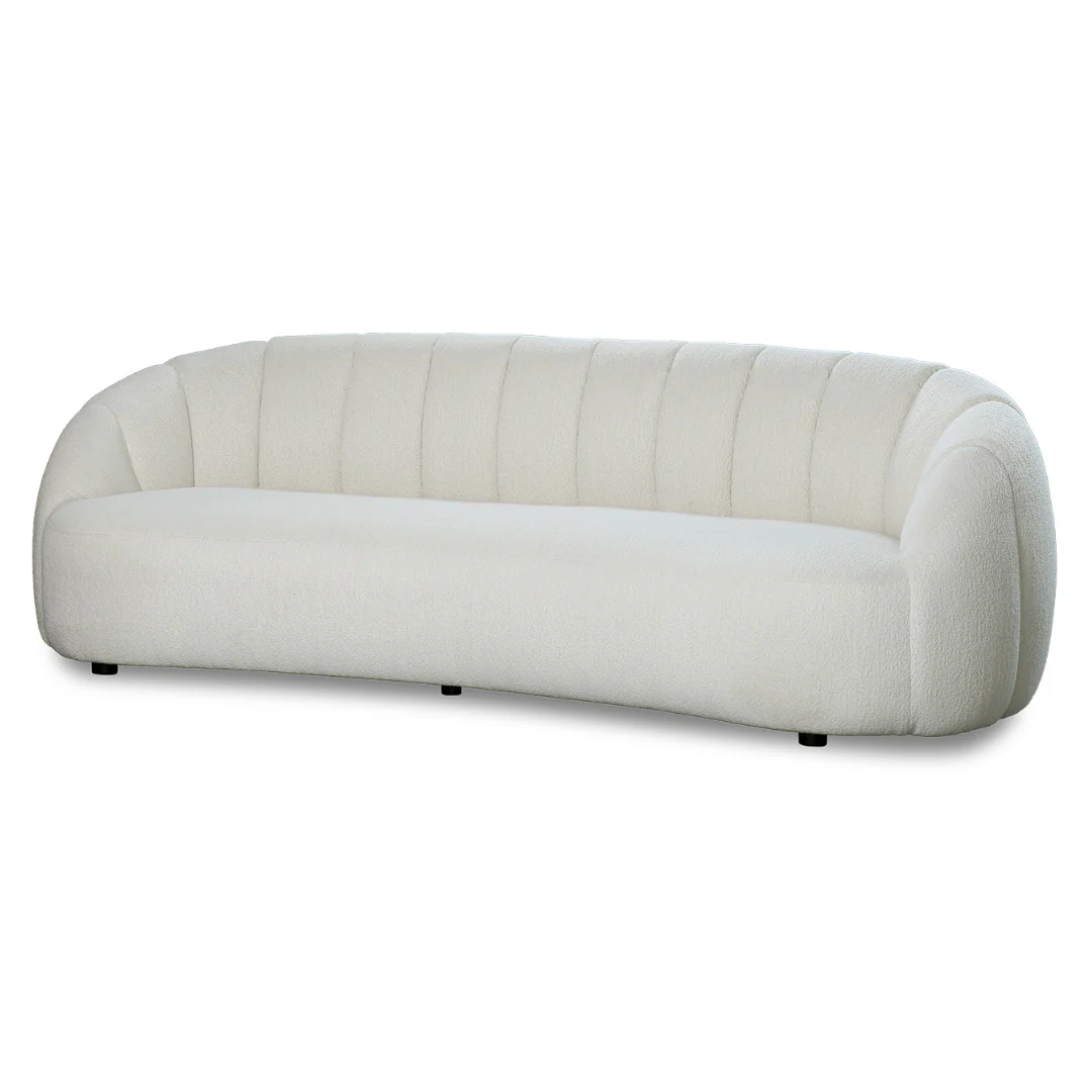 Channelled Boucle Sofa - Image 2