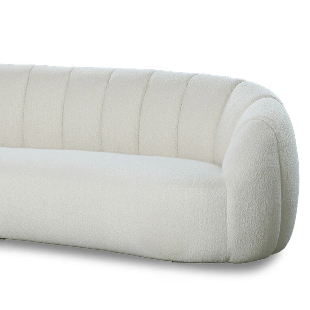 Channelled Boucle Sofa - Image 3