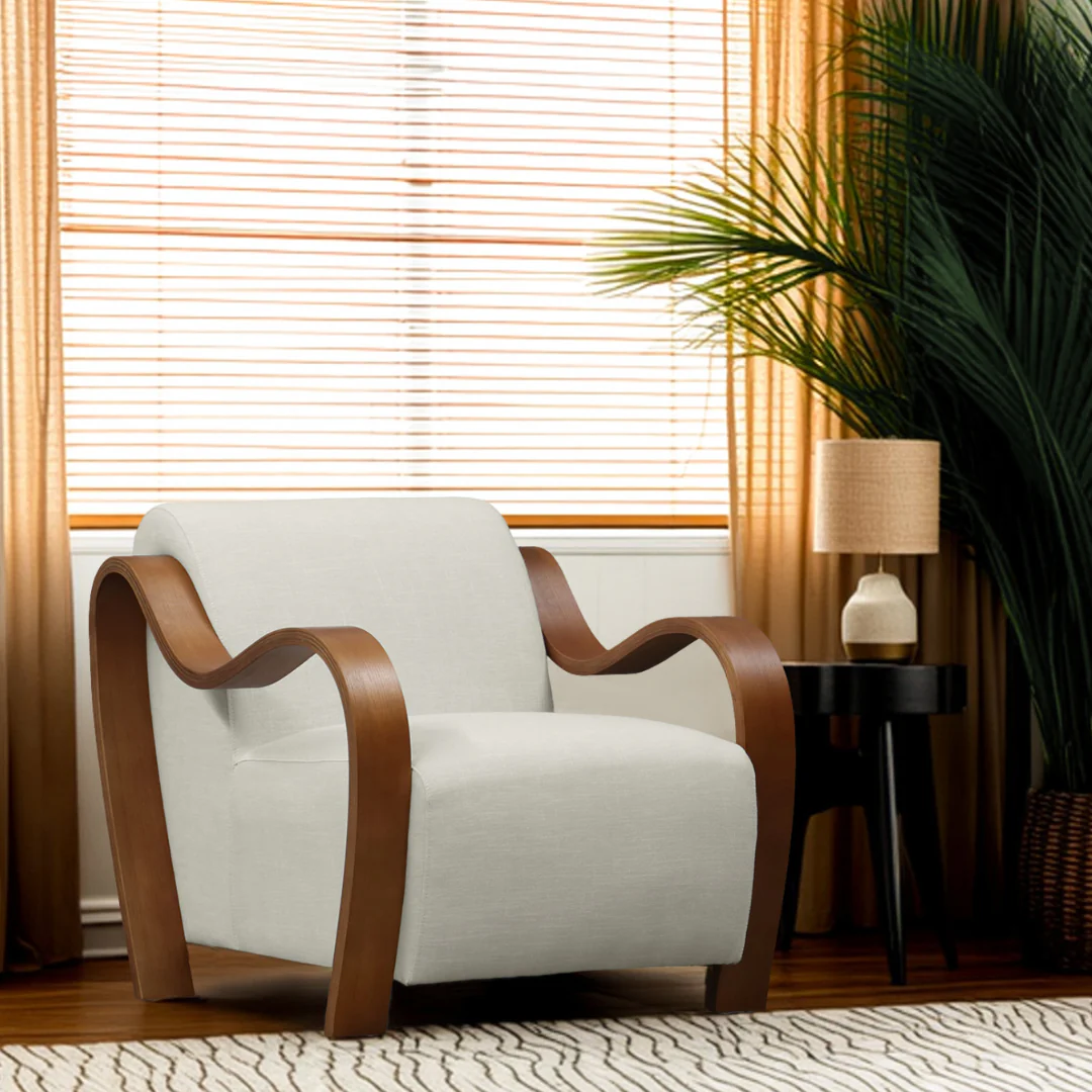 Clara Accent Chair Linen - Image 3