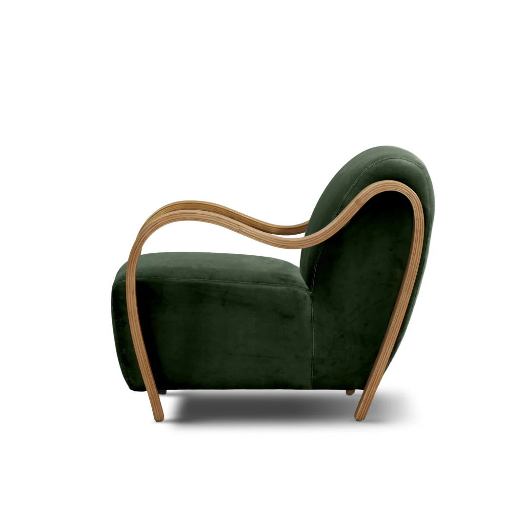 Clara Accent Chair Olive Velvet - Image 2