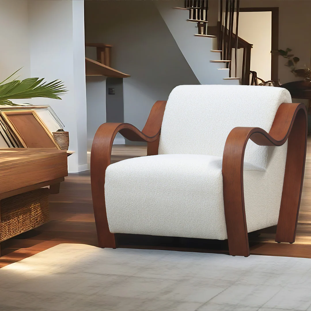 Clara Boucle Accent Chair - Image 2