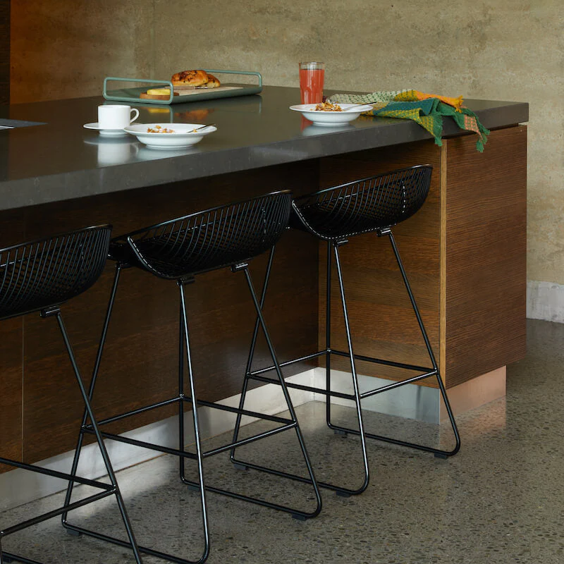 Rangitoto Stool- Black - Image 4