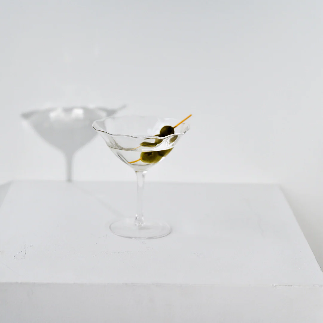 Fleur Cocktail Coupe- Set of 4- Clear