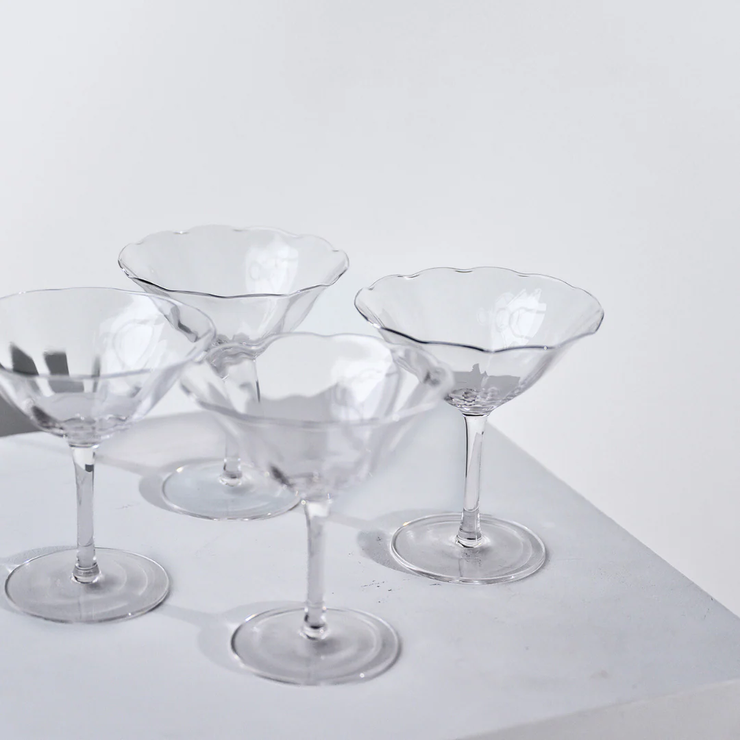 Fleur Cocktail Coupe- Set of 4- Clear - Image 2