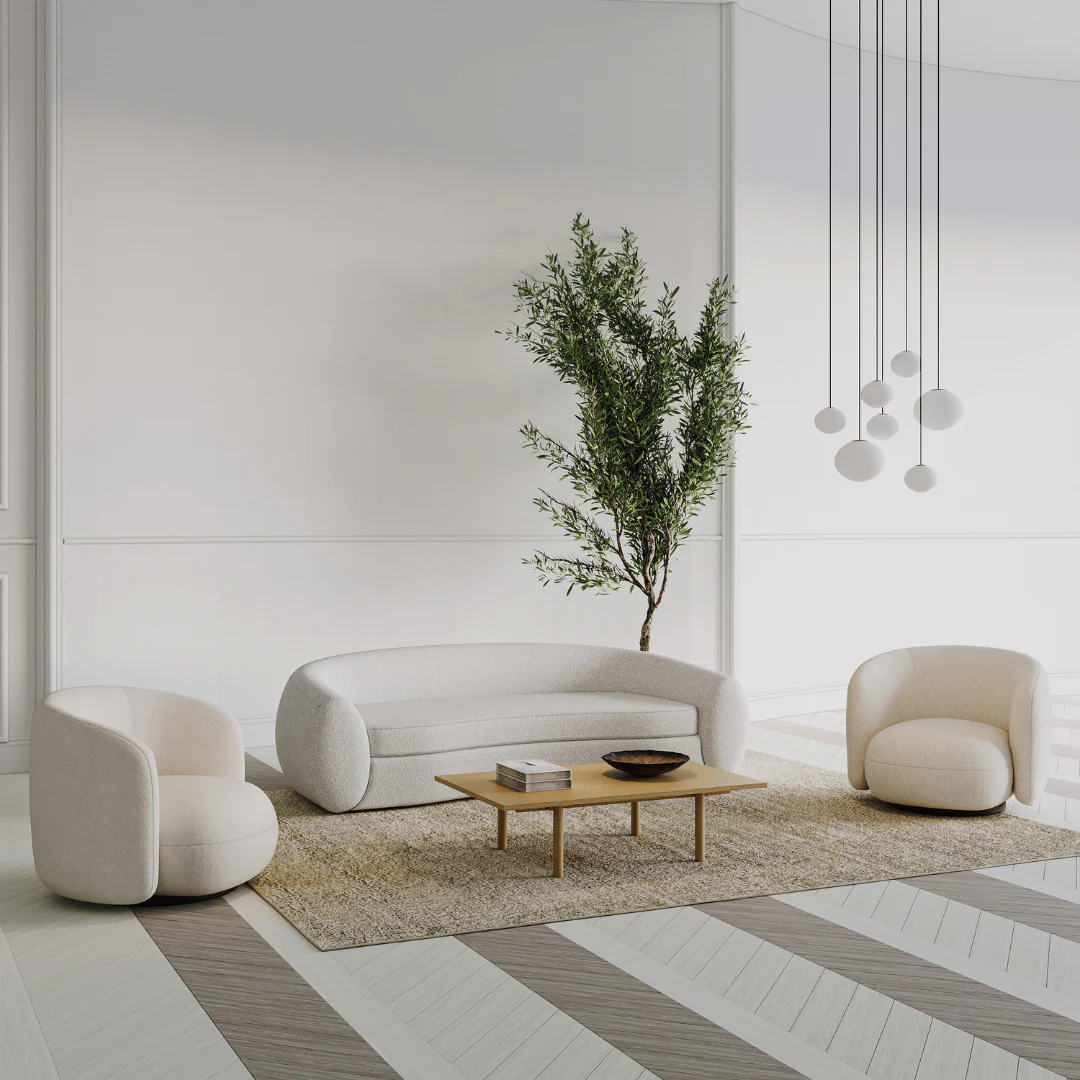 Form Boucle Swivel Chair - Image 5