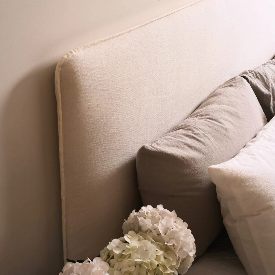 Harlow Slip Cover Headboard-Ivory - Image 4