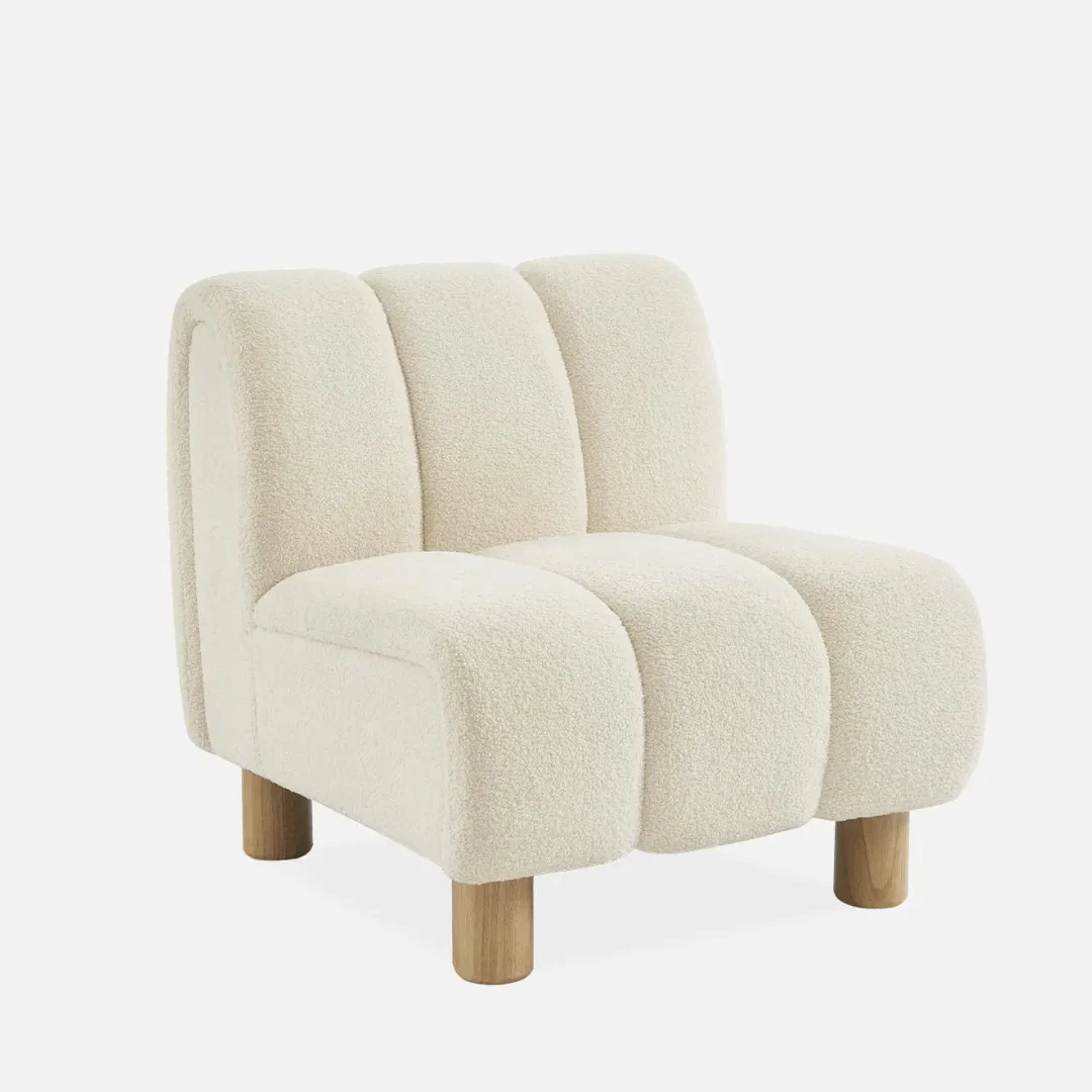 Holland Boucle Occasional Chair- Off White - Image 2