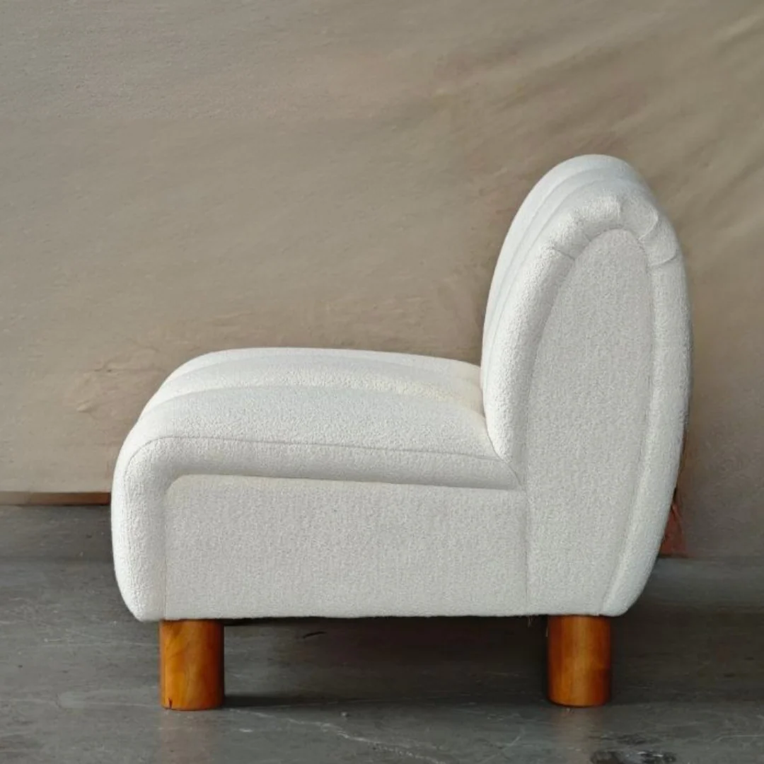 Holland Boucle Occasional Chair- Off White - Image 4