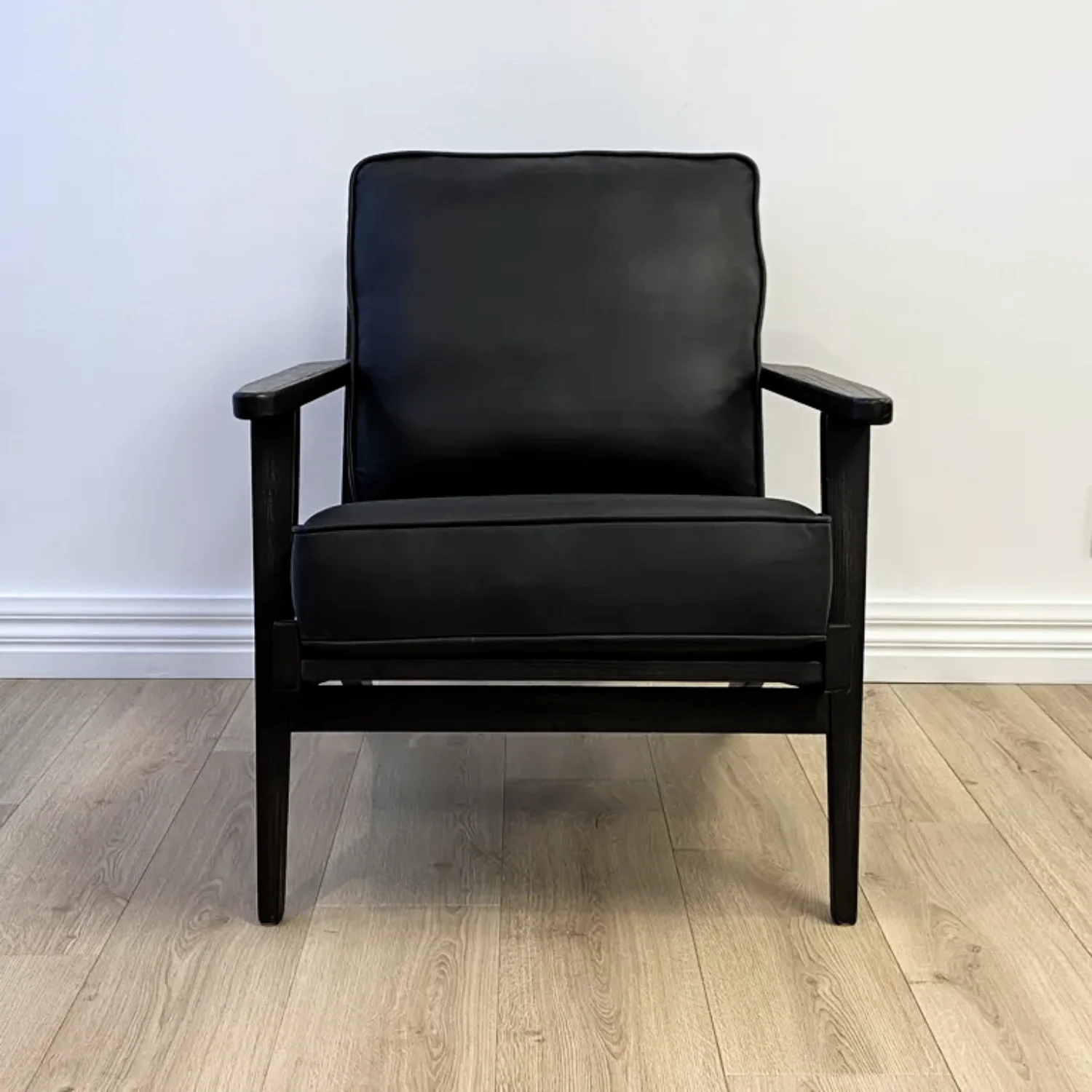 Lodge Occasional Chair- Black Leather/Black - Image 2
