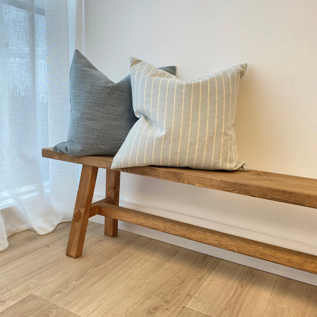 Long Reclaimed Wood Bench- Natural - Image 4