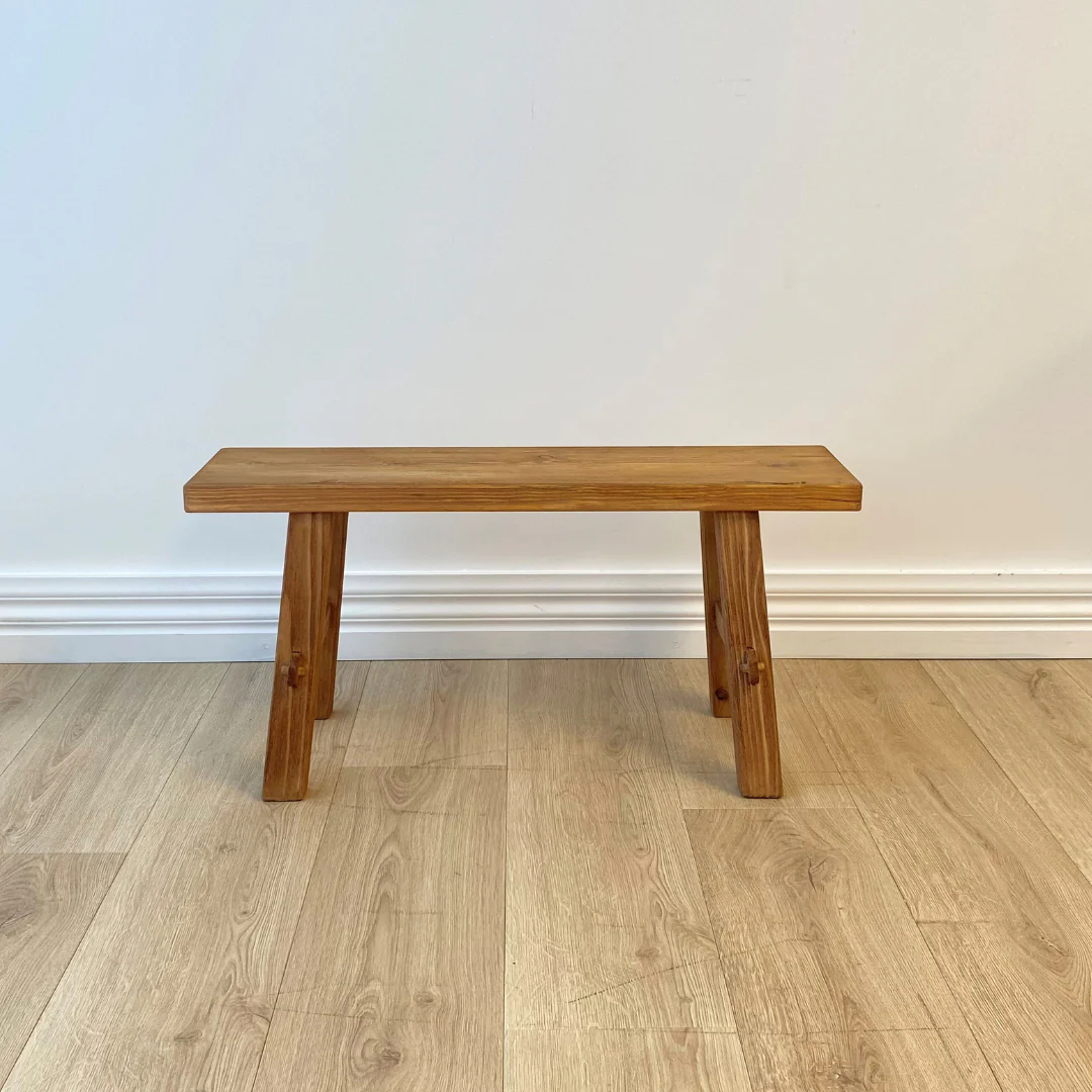Medium Reclaimed Wood Bench- Natural - Image 3