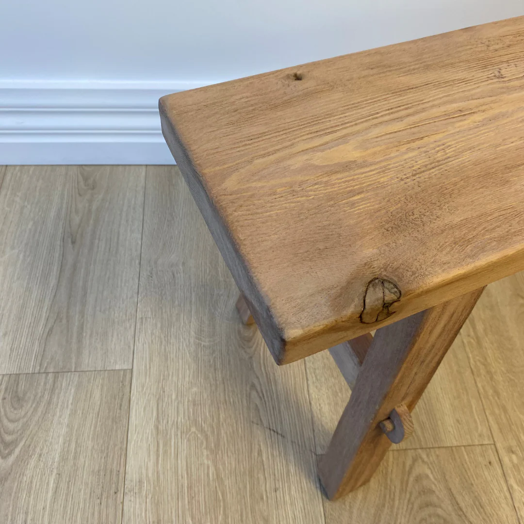 Medium Reclaimed Wood Bench- Natural - Image 4