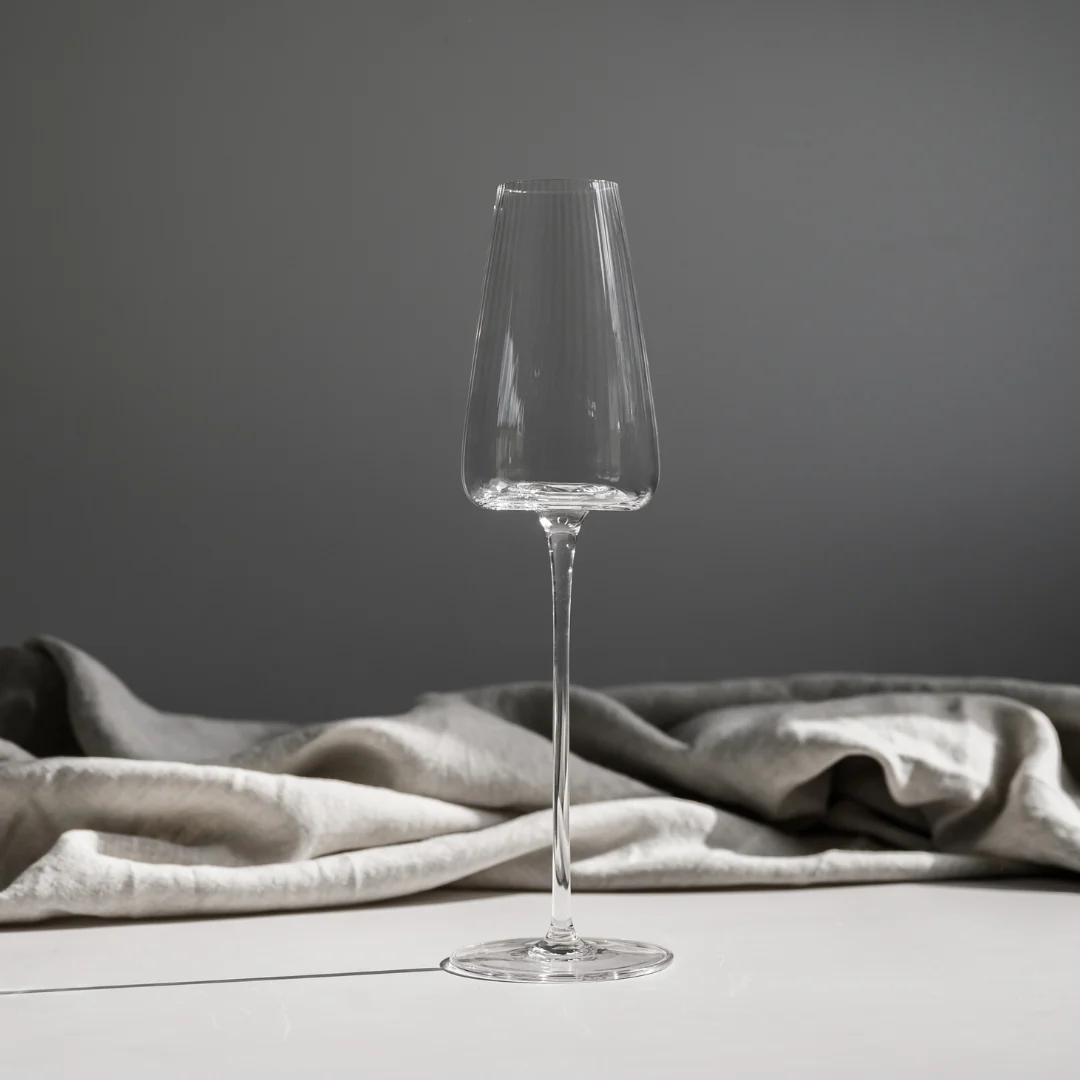 Melted Crystal Champagne Flute- Set of 4 - Image 3