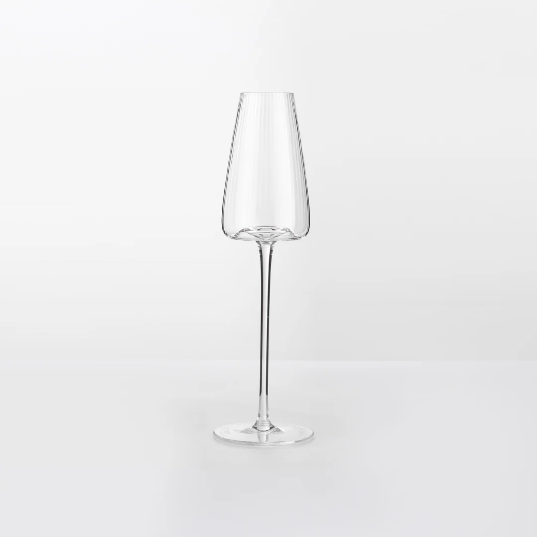 Melted Crystal Champagne Flute- Set of 4 - Image 4