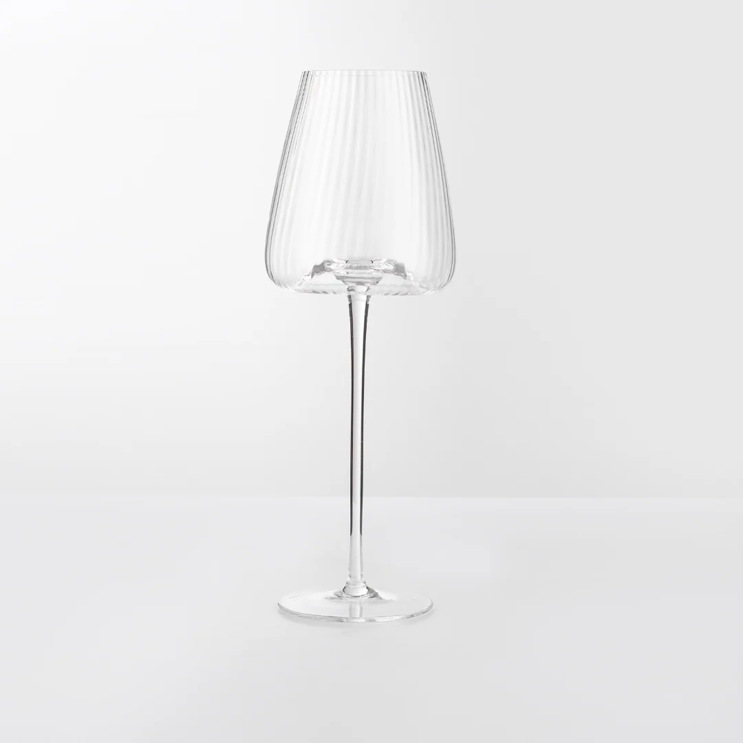 Melted Crystal White Wine Glass- Set of 4 - Image 3