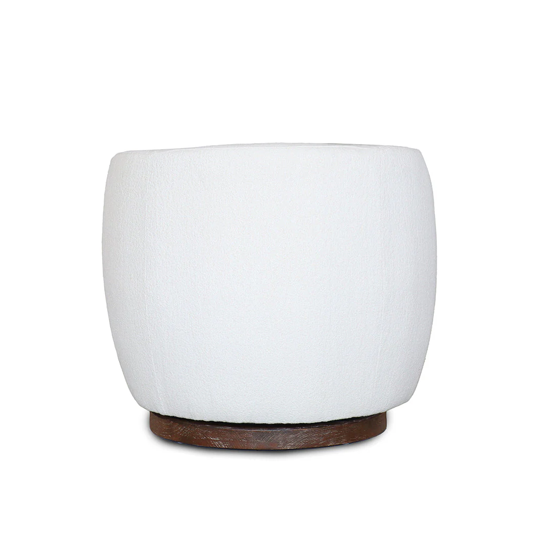 Mid Century Boucle Swivel Chair - Image 3