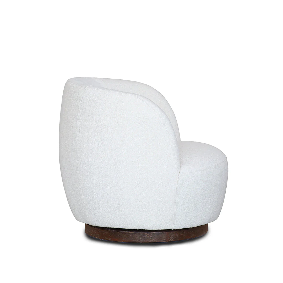 Mid Century Boucle Swivel Chair - Image 5