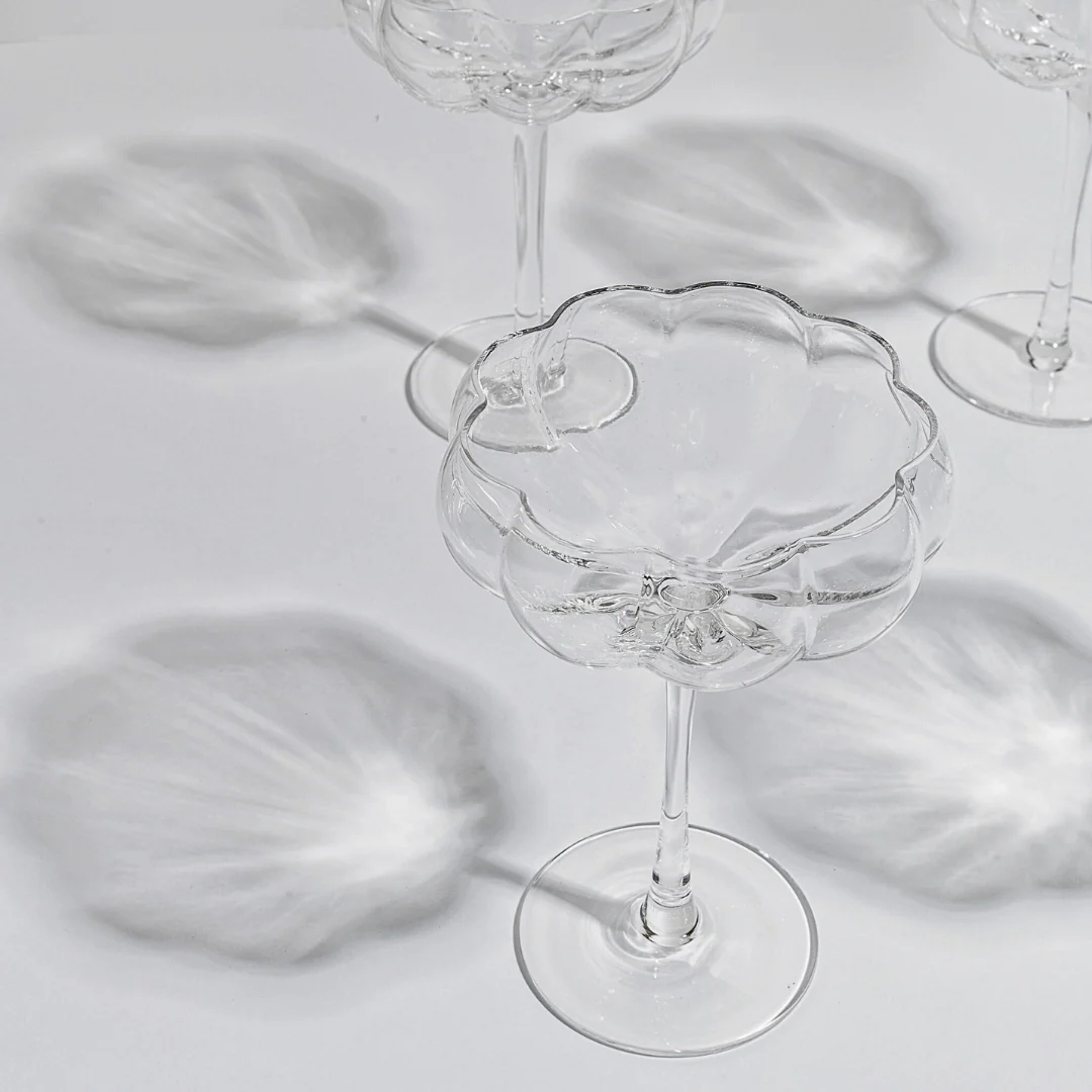 Petal Cocktail Glass- Clear- Set of 4 - Image 5
