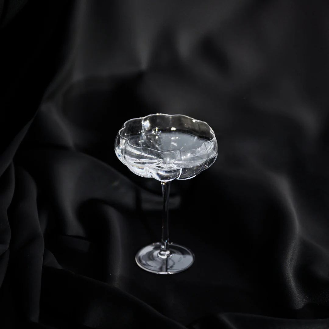 Petal Cocktail Glass- Clear- Set of 4 - Image 6