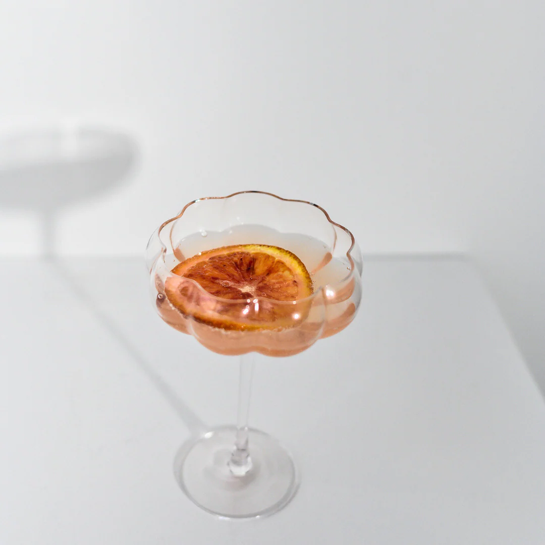 Petal Cocktail Glass- Clear- Set of 4 - Image 9