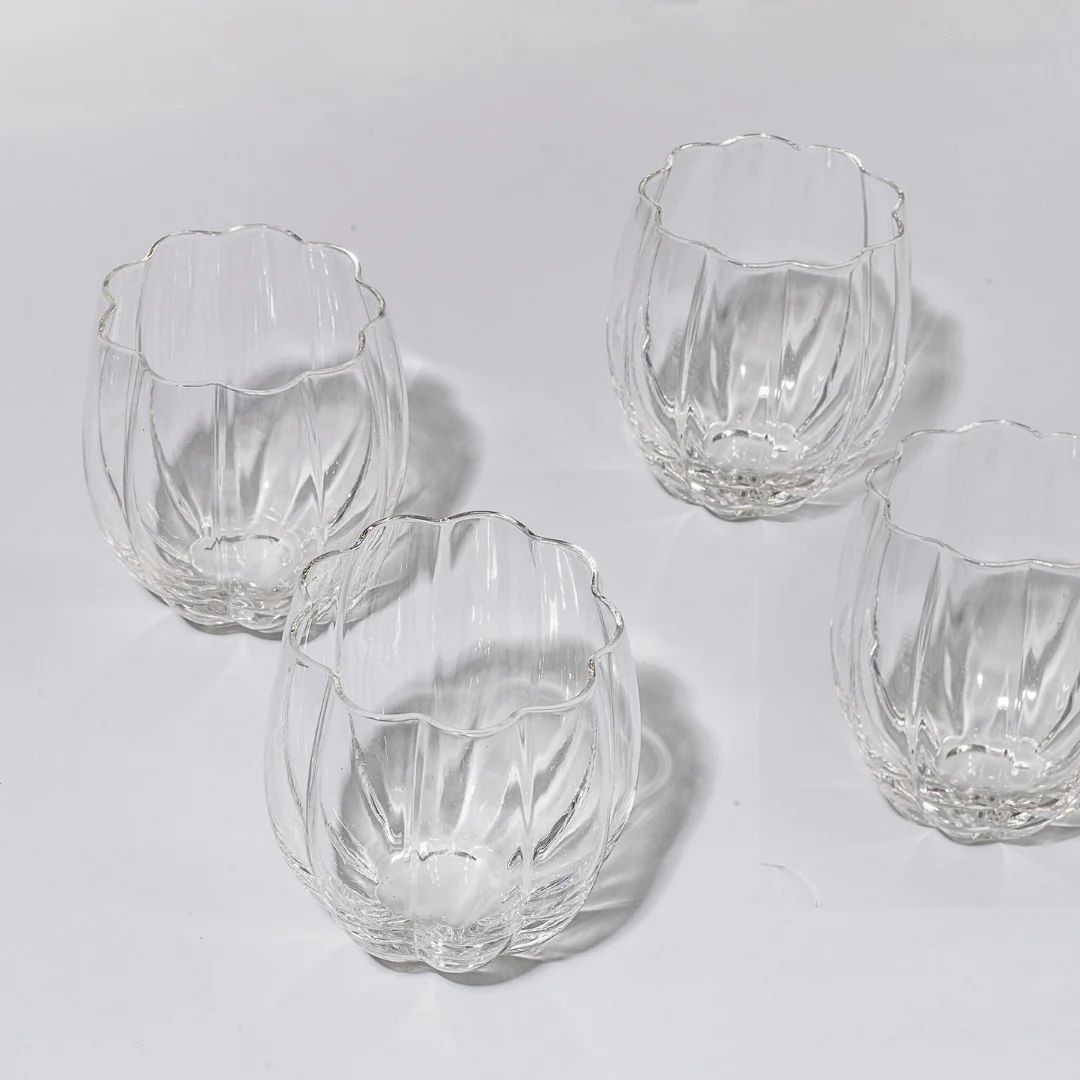 Petal Stemless Glass- Clear- Set of 4 - Image 3