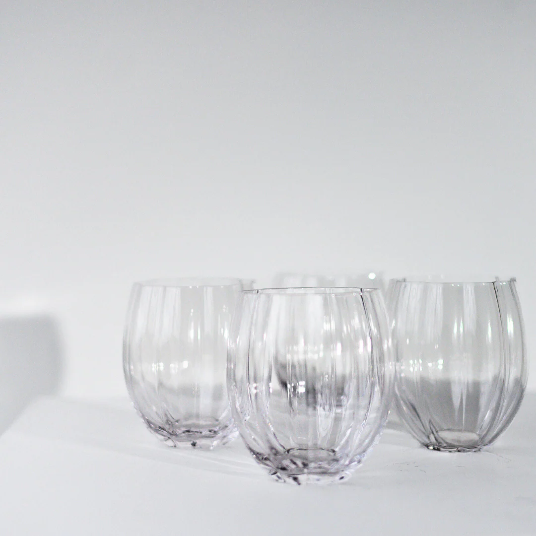 Petal Stemless Glass- Clear- Set of 4 - Image 6