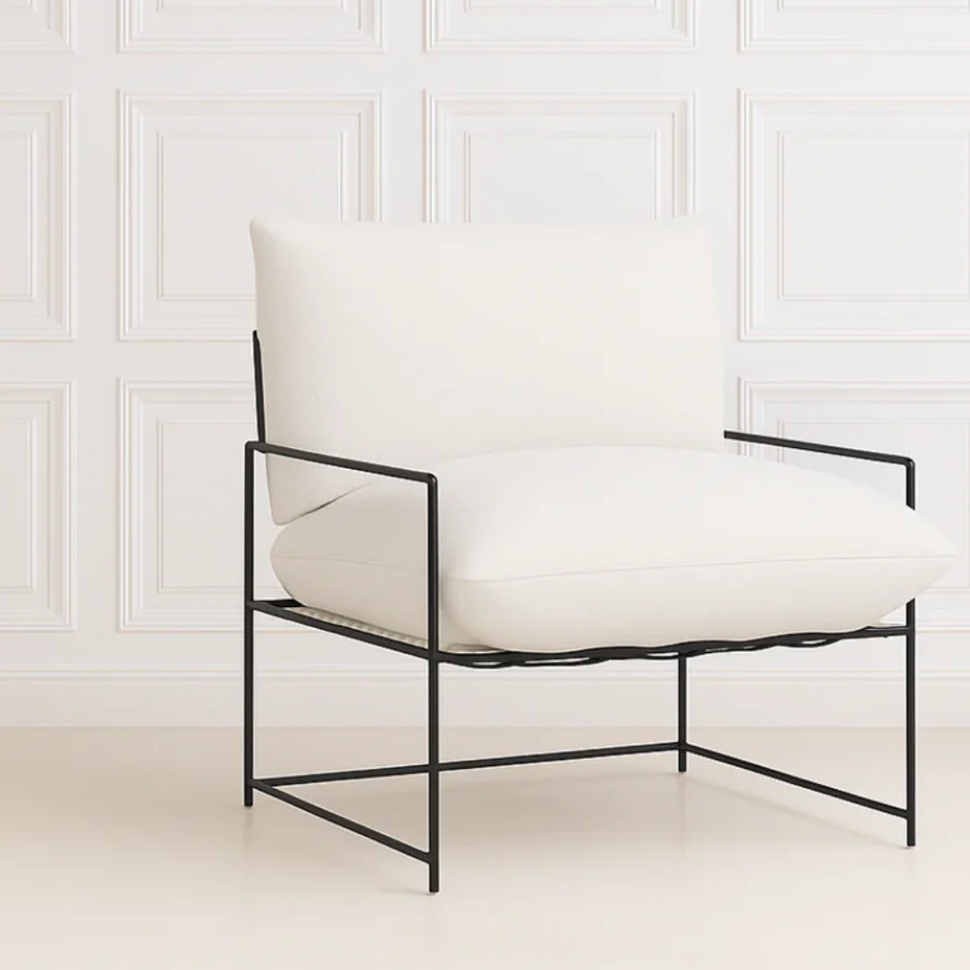 Sammie Boucle Sling Chair- Off White