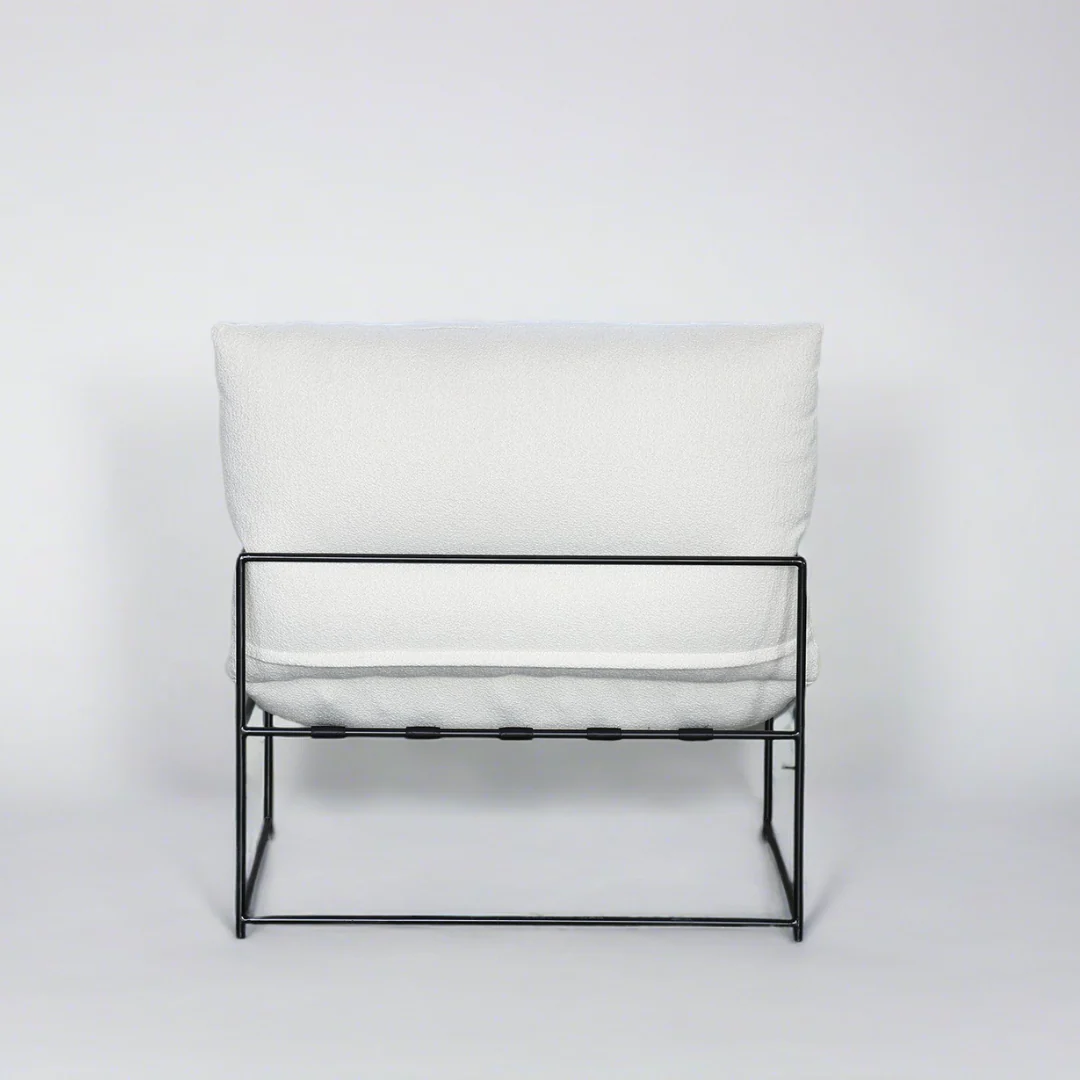 Sammie Boucle Sling Chair- Off White - Image 3