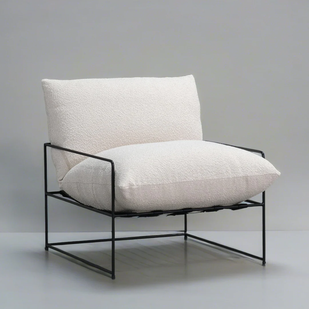Sammie Boucle Sling Chair- Beige - Image 2
