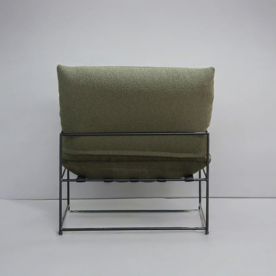 Sammie Boucle Sling Chair- Olive - Image 3
