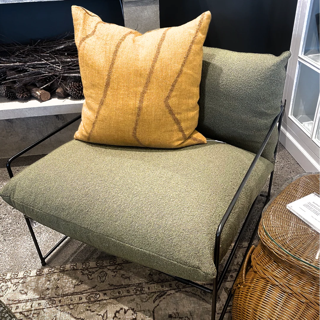 Sammie Boucle Sling Chair- Olive - Image 4