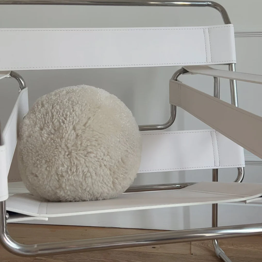 Sheepskin Ball Cushion- Medium - Image 3